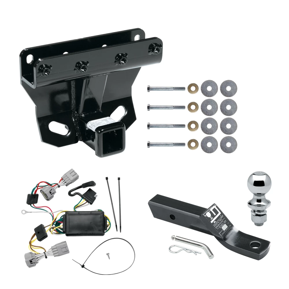 Trailer Tow Hitch For 05-06 Jeep Grand Cherokee Except SRT8 Complete Package w/ Wiring and 1-7/8" Ball