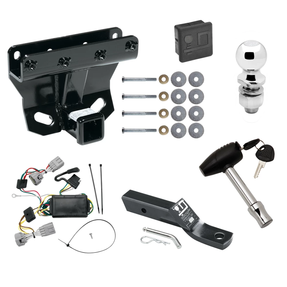 Trailer Tow Hitch For 05-06 Jeep Grand Cherokee Except SRT8 Deluxe Package Wiring 2" Ball and Lock