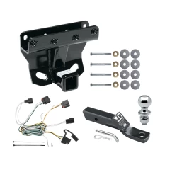 Trailer Tow Hitch For 07-10 Jeep Grand Cherokee Exc SRT8 Complete Package w/ Wiring and 1-7/8" Ball