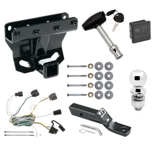 Trailer Tow Hitch For 07-10 Jeep Grand Cherokee Exc SRT8 Deluxe Package Wiring 2" Ball and Lock
