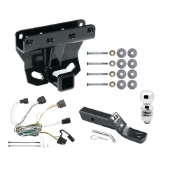 Trailer Tow Hitch For 07-10 Jeep Grand Cherokee Exc SRT8 Complete Package w/ Wiring and 2" Ball