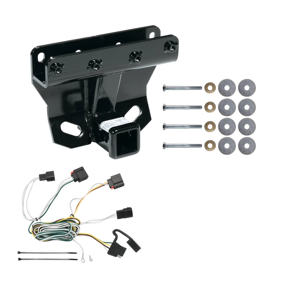 Trailer Tow Hitch For 07-10 Jeep Grand Cherokee Exc SRT8 w/ Wiring Harness Kit