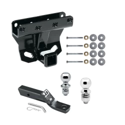 Trailer Tow Hitch For 05-10 Jeep Grand Cherokee Except SRT8 06-10 Commander Receiver w/ 1-7/8" and 2" Ball