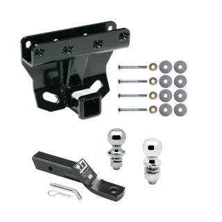 Trailer Tow Hitch For 05-10 Jeep Grand Cherokee Except SRT8 06-10 Commander Receiver w/ 1-7/8" and 2" Ball