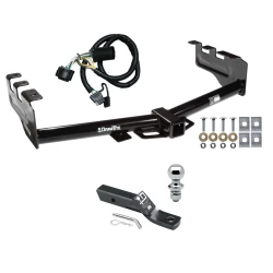Trailer Tow Hitch For 99-13 Chevy Silverado GMC Sierra 1500 HD 99-04 2500 LD (07-07 Classic) Standard or Step Bumper Complete Package w/ Wiring and 1-7/8" Ball