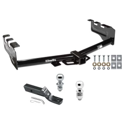 Trailer Tow Hitch For 99-13 Chevy Silverado GMC Sierra 1500 2007 Classic 99-04 2500 LD 01-06 1500 HD Receiver w/ 1-7/8" and 2" Ball