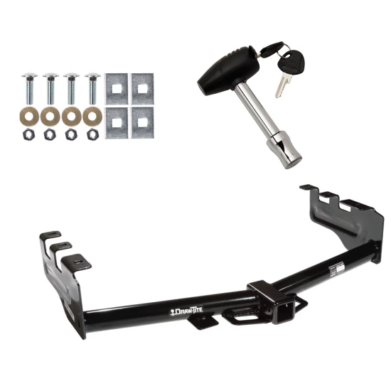 Trailer Tow Hitch For 99-13 Chevy Silverado GMC Sierra 1500 2007 Classic 99-04 2500 LD 01-06 1500 HD w/ Security Lock Pin Key