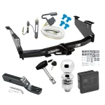 Trailer Tow Hitch For 03-08 Dodge Ram 1500 03-10 2500 3500 Deluxe Package Wiring 2" Ball and Lock