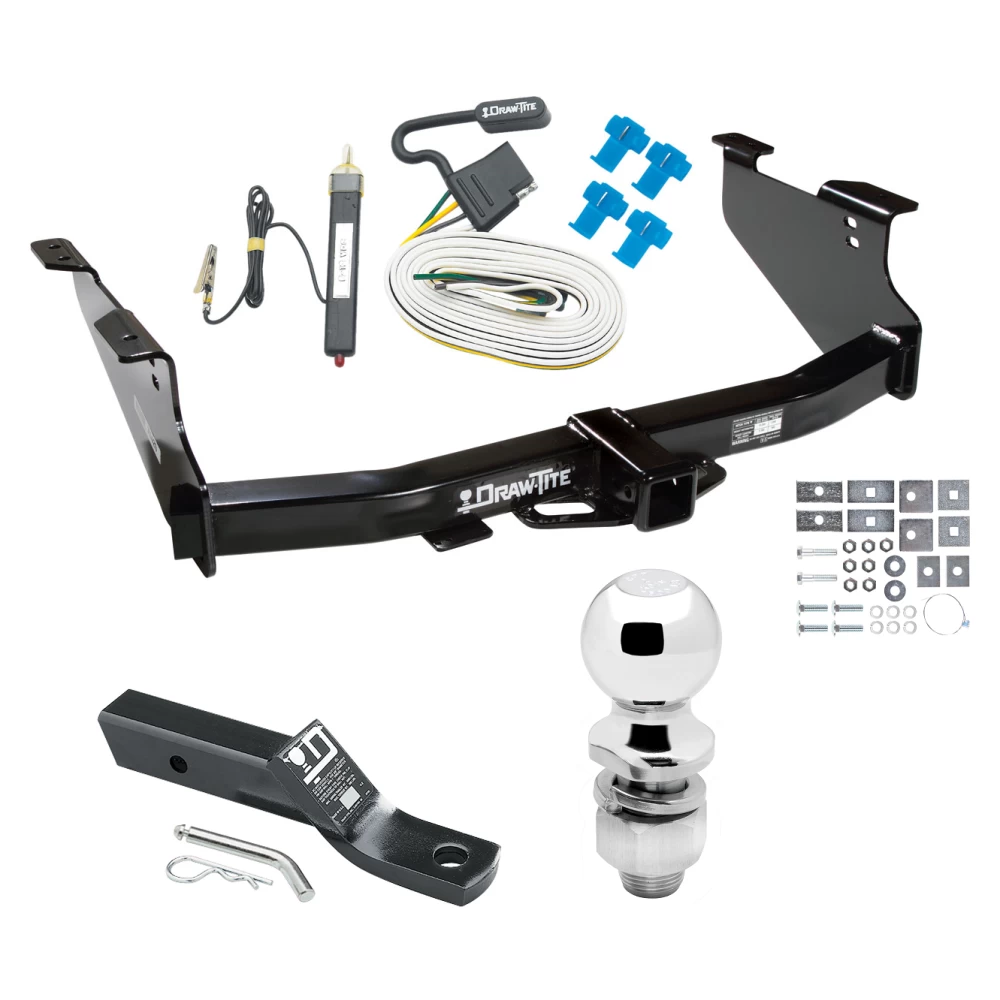 Trailer Tow Hitch For 03-08 Dodge Ram 1500 03-10 2500 3500 Complete Package w/ Wiring and 2" Ball