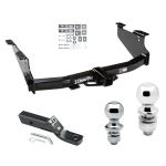 Trailer Tow Hitch For 03-10 Dodge Ram 1500 2500 3500 Except OEM Hitch or Cab & Chassis Receiver w/ 1-7/8" and 2" Ball
