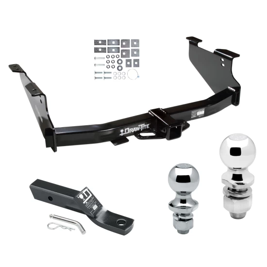 Trailer Tow Hitch For 03-10 Dodge Ram 1500 2500 3500 Except OEM Hitch or Cab & Chassis Receiver w/ 1-7/8" and 2" Ball