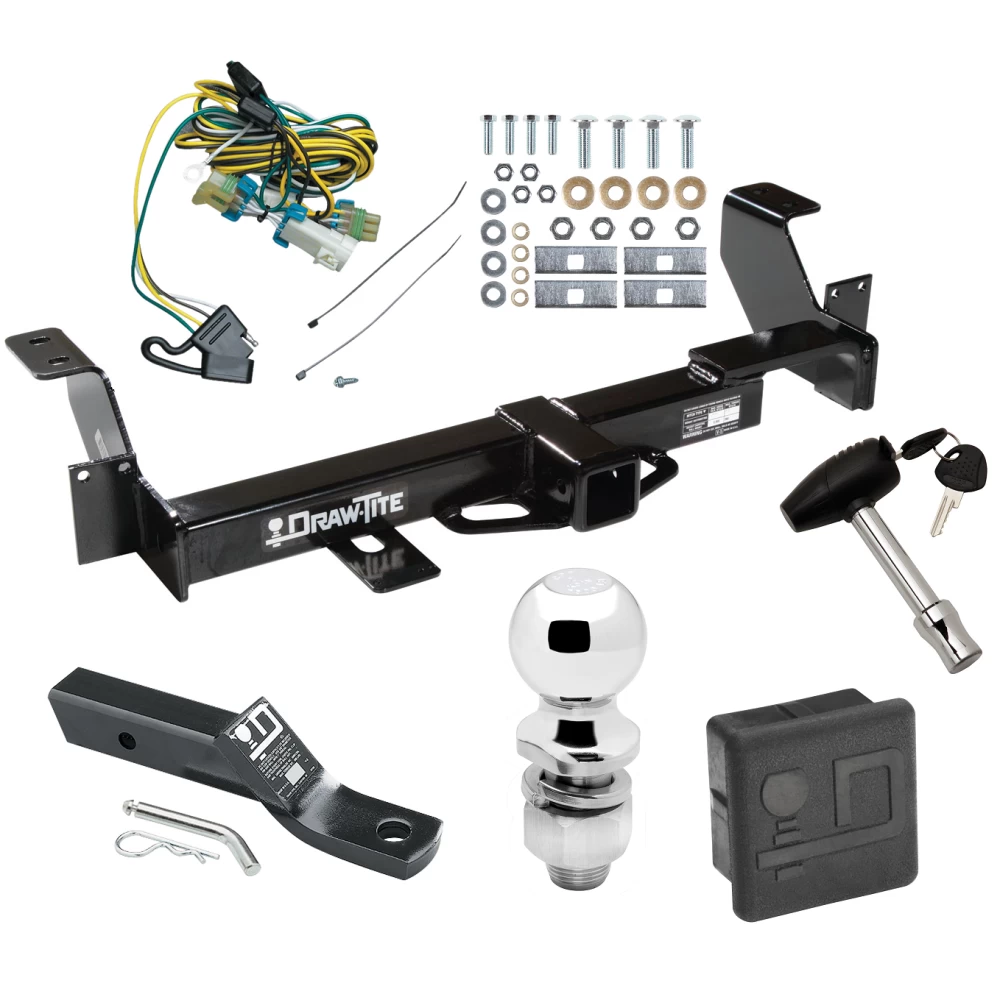 Trailer Tow Hitch For 02-07 Buick Rendezvous 01-05 Pontiac Aztek Deluxe Package Wiring 2" Ball and Lock