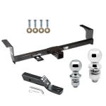 Trailer Tow Hitch For 06-13 Suzuki Grand Vitara Receiver w/ 1-7/8" and 2" Ball
