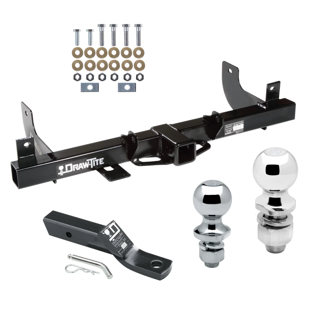 Trailer Tow Hitch For 06-08 Ford F-150 Lincoln Mark LT w/o OEM Hitch Receiver w/ 1-7/8" and 2" Ball
