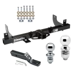 Trailer Tow Hitch For 06-08 Ford F-150 Lincoln Mark LT w/o OEM Hitch Receiver w/ 1-7/8" and 2" Ball