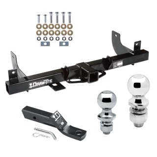 Trailer Tow Hitch For 06-08 Ford F-150 Lincoln Mark LT w/o OEM Hitch Receiver w/ 1-7/8" and 2" Ball