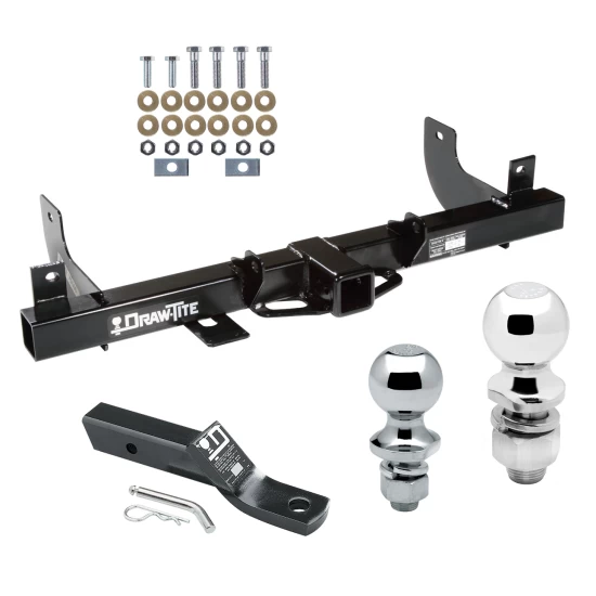 Trailer Tow Hitch For 06-08 Ford F-150 Lincoln Mark LT w/o OEM Hitch Receiver w/ 1-7/8" and 2" Ball