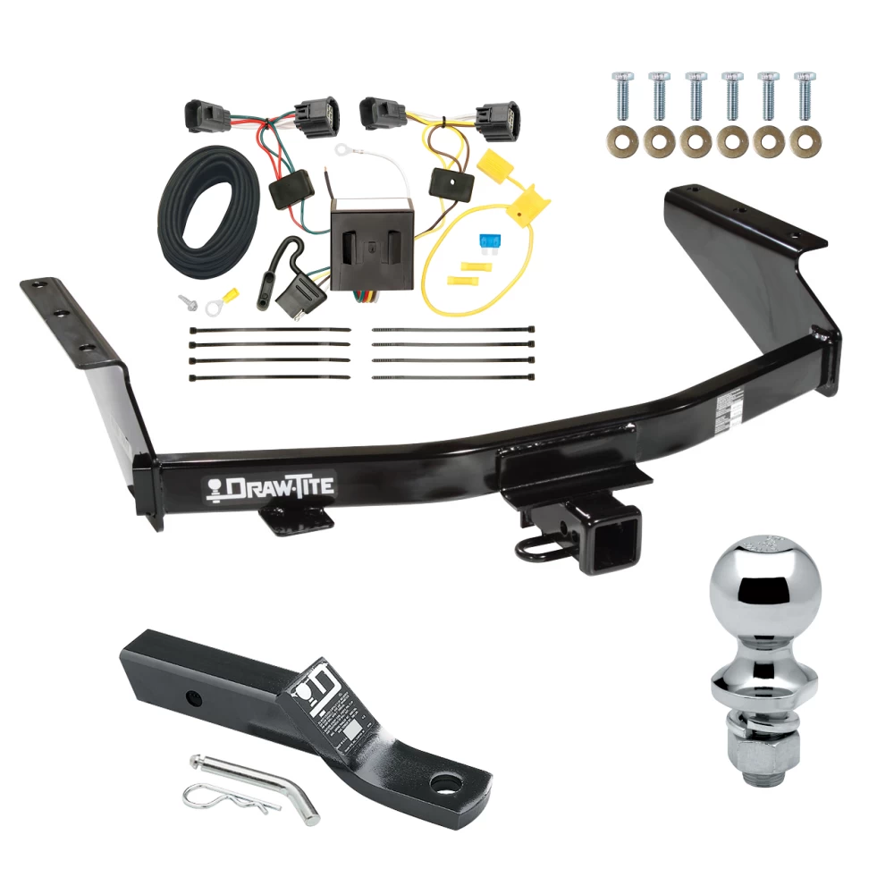 Trailer Tow Hitch For 07-12 Dodge Nitro All Models Complete Package w/ Wiring and 1-7/8" Ball