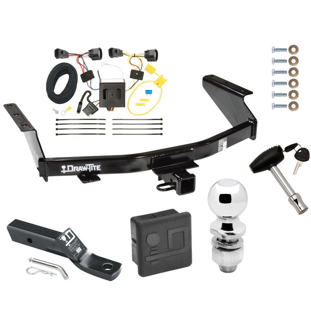 Trailer Tow Hitch For 07-12 Dodge Nitro All Models Deluxe Package Wiring 2" Ball and Lock