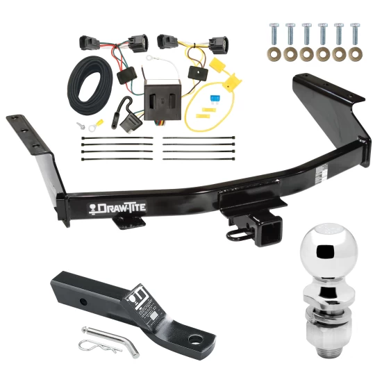 Trailer Tow Hitch For 07-12 Dodge Nitro All Models Complete Package w/ Wiring and 2" Ball