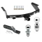 Trailer Tow Hitch For 07-12 Dodge Nitro Receiver w/ 1-7/8" and 2" Ball