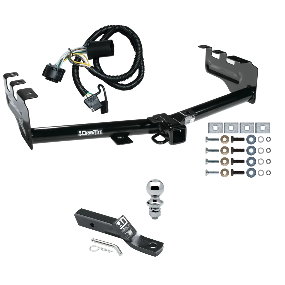 Trailer Tow Hitch For 99-13 Chevy Silverado GMC Sierra 1500 HD 99-04 2500 LD (07-07 Classic) Standard or Step Bumper Complete Package w/ Wiring and 1-7/8" Ball