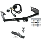 Trailer Tow Hitch For 99-13 Chevy Silverado GMC Sierra 1500 HD 99-04 2500 LD (07-07 Classic) Standard or Step Bumper Complete Package w/ Wiring and 1-7/8" Ball