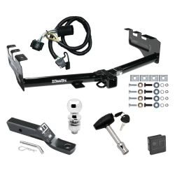 Trailer Tow Hitch For 99-13 Chevy Silverado GMC Sierra 1500 HD 99-04 2500 LD (07-07 Classic) Standard or Step Bumper Deluxe Package Wiring 2" Ball and Lock