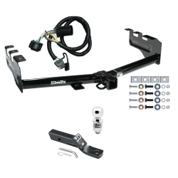 Trailer Tow Hitch For 99-13 Chevy Silverado GMC Sierra 1500 HD 99-04 2500 LD (07-07 Classic) Standard or Step Bumper Complete Package w/ Wiring and 2" Ball
