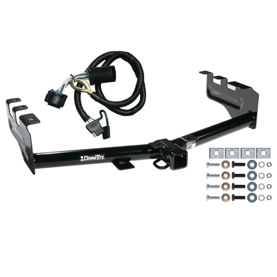 Trailer Tow Hitch For 99-13 Chevy Silverado GMC Sierra 1500 HD 99-04 2500 LD (07-07 Classic) Standard or Step Bumper w/ Wiring Harness Kit
