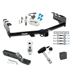 Custom Fit Trailer Hitch Wiring Harness (Requires Splicing) 2" Drop Ball-Mount w/ Pin/Clip 2" Chrome Ball Security Lock Pin Rubber Hitch Plug Cover Installation Hardware Installation Instructions 75521 20252 23 63845 580407 7010 Draw-Tite Traile Trailer Tow Hitch For 99-07 Chevy Silverado GMC Sierra 1500 99-04 2500 LD Package Wiring 2" Ball and Lock