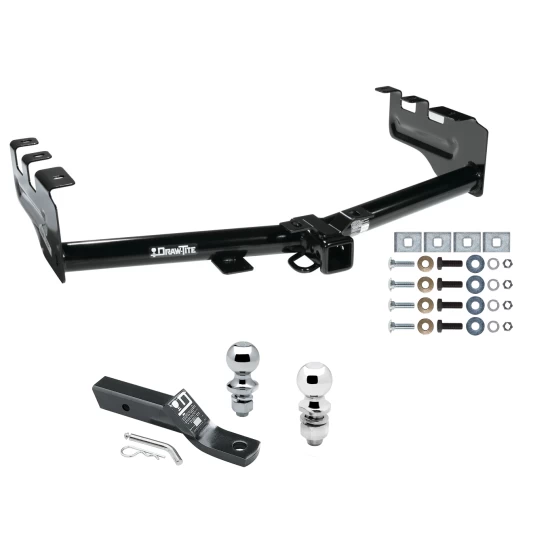 Trailer Tow Hitch For 99-13 Chevy Silverado GMC Sierra 1500 2007 Classic 99-04 2500 LD 01-06 1500 HD Receiver w/ 1-7/8" and 2" Ball