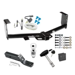 Trailer Tow Hitch For 07-21 Toyota Tundra All Models, Exc factory receiver Deluxe Package Wiring 2" Ball and Lock