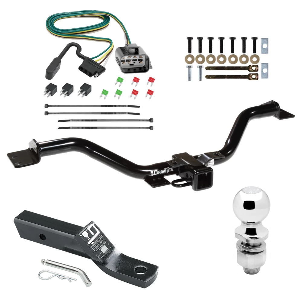 Trailer Tow Hitch For 13-17 GMC Acadia Limited Buick Enclave Chevy Traverse Complete Package w/ Wiring and 2" Ball