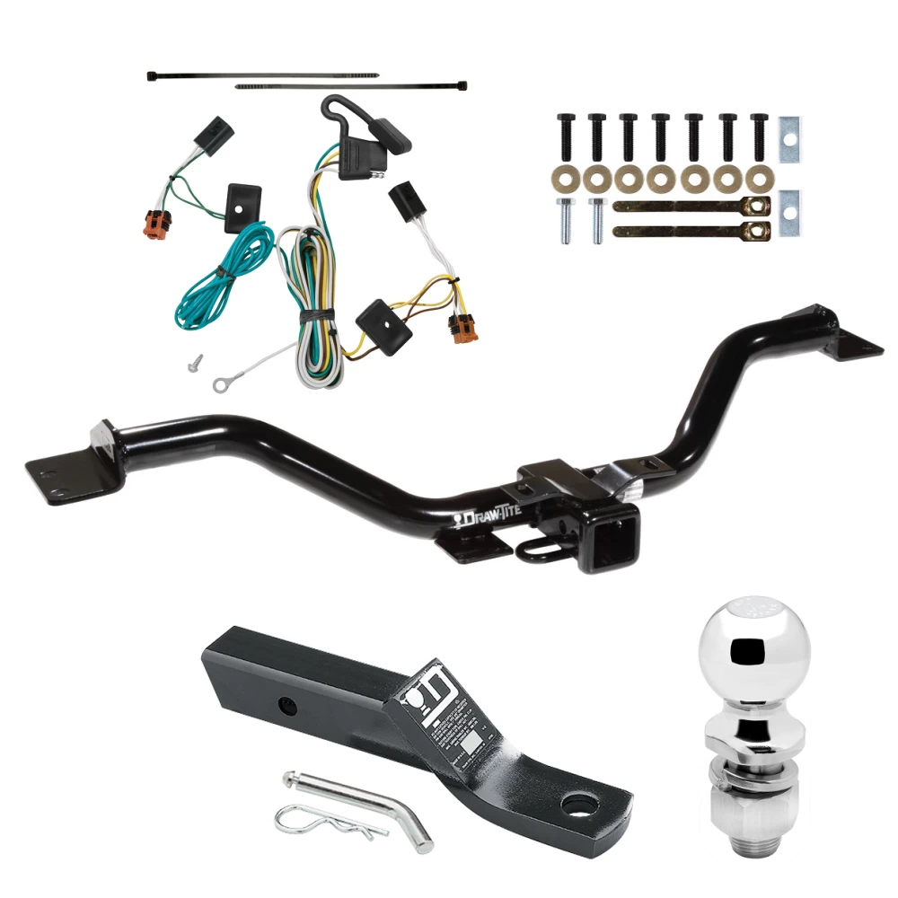 Trailer Tow Hitch For 07-12 GMC Acadia All Models Complete Package w/ Wiring and 2" Ball