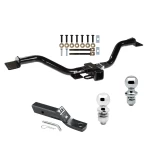 Trailer Tow Hitch For 08-17 Buick Enclave Chevy Traverse GMC Acadia 07-09 Saturn Outlook Receiver w/ 1-7/8" and 2" Ball