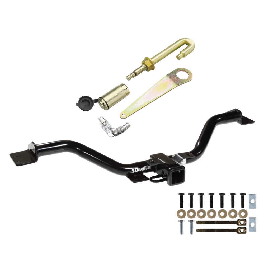 Trailer Tow Hitch For 09-17 Chevy Traverse 07-17 GMC Acadia Buick Enclave Saturn Outlook Class 3 2" Receiver w/ J-Pin Anti-Rattle Lock