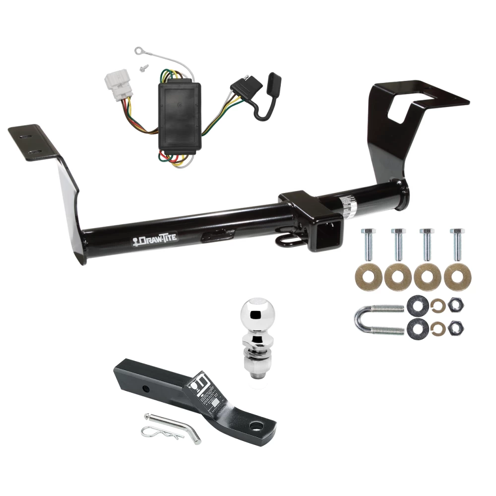 Trailer Tow Hitch For 07-11 Honda CR-V All Models Complete Package w/ Wiring and 2" Ball