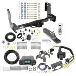 Trailer Hitch and Brake Control Kit For 14-25 Freightliner Mercedes-Benz Sprinter 1500 2500 3500 w/o Factory Step Bumper w/ Tekonsha Prodigy P3 Controller 7-Way RV Wiring Harness Complete System Receiver 2" Tow Ball w/o factory step bumper