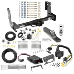 Trailer Hitch and Brake Control Kit For 07-13 Mercedes-Benz Freightliner 07-09 Dodge Sprinter 2500 3500 w/o Factory Step Bumper Controller 7-Way RV Wiring Harness Complete System Receiver 2" Tow Ball w/o factory step bumper