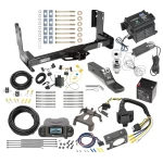 Trailer Hitch and Brake Control Kit For 07-13 Mercedes-Benz Freightliner 07-09 Dodge Sprinter 2500 3500 w/o Factory Step Bumper w/ Tekonsha Prodigy P3 Controller 7-Way RV Wiring Breakaway Battery Charger Complete System Receiver 2" Tow Ball w/o facto