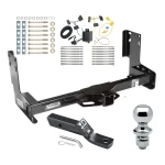 Trailer Tow Hitch For 14-25 Freightliner Mercedes-Benz Sprinter 1500 2500 3500 w/o Factory Step Bumper Complete Package w/ Wiring and 1-7/8" Ball without Factory Step Bumper