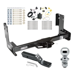 Trailer Tow Hitch For 14-25 Freightliner Mercedes-Benz Sprinter 1500 2500 3500 w/o Factory Step Bumper Complete Package w/ Wiring and 1-7/8" Ball without Factory Step Bumper