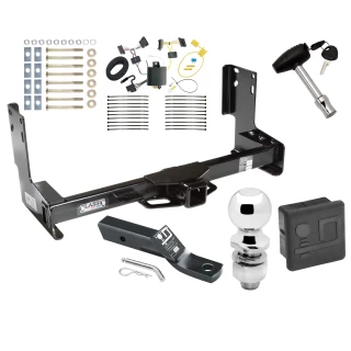 Trailer Tow Hitch For 14-25 Freightliner Mercedes-Benz Sprinter 1500 2500 3500 w/o Factory Step Bumper Deluxe Package Wiring 2" Ball and Lock