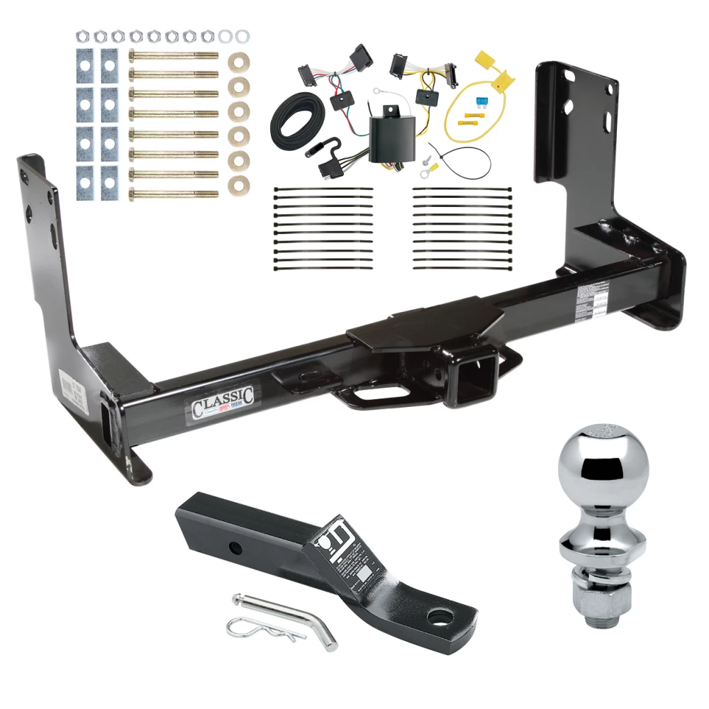 Trailer Tow Hitch For 07-22 Mercedes-Benz Freightliner Sprinter 2500 3500 07-09 Dodge Sprinter 3500 Complete Package w/ Wiring and 1-7/8" Ball without Factory Step Bumper