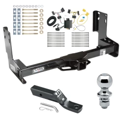 Trailer Tow Hitch For 07-13 Mercedes-Benz Freightliner 07-09 Dodge Sprinter 2500 3500 w/o Factory Step Bumper Complete Package w/ Wiring and 1-7/8" Ball without Factory Step Bumper