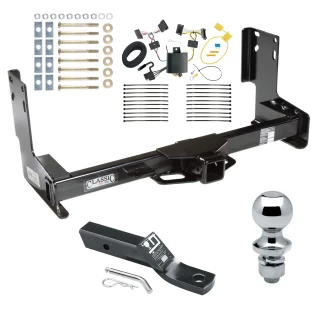 Trailer Tow Hitch For 07-13 Mercedes-Benz Freightliner 07-09 Dodge Sprinter 2500 3500 w/o Factory Step Bumper Complete Package w/ Wiring and 1-7/8" Ball without Factory Step Bumper