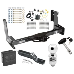 Trailer Tow Hitch For 07-13 Mercedes-Benz Freightliner 07-09 Dodge Sprinter 2500 3500 w/o Factory Step Bumper Deluxe Package Wiring 2" Ball and Lock