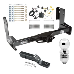 Trailer Tow Hitch For 07-13 Mercedes-Benz Freightliner 07-09 Dodge Sprinter 2500 3500 w/o Factory Step Bumper Complete Package w/ Wiring and 2" Ball