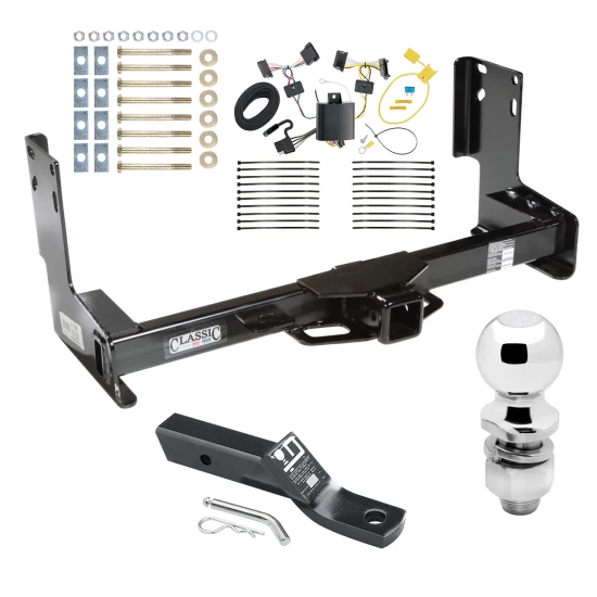 Trailer Tow Hitch For 07-13 Mercedes-Benz Freightliner 07-09 Dodge Sprinter 2500 3500 w/o Factory Step Bumper Complete Package w/ Wiring and 2" Ball